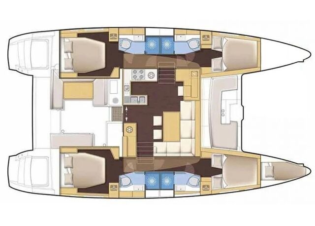 Lagoon 46 - 4 + 1 cab. Sundowner